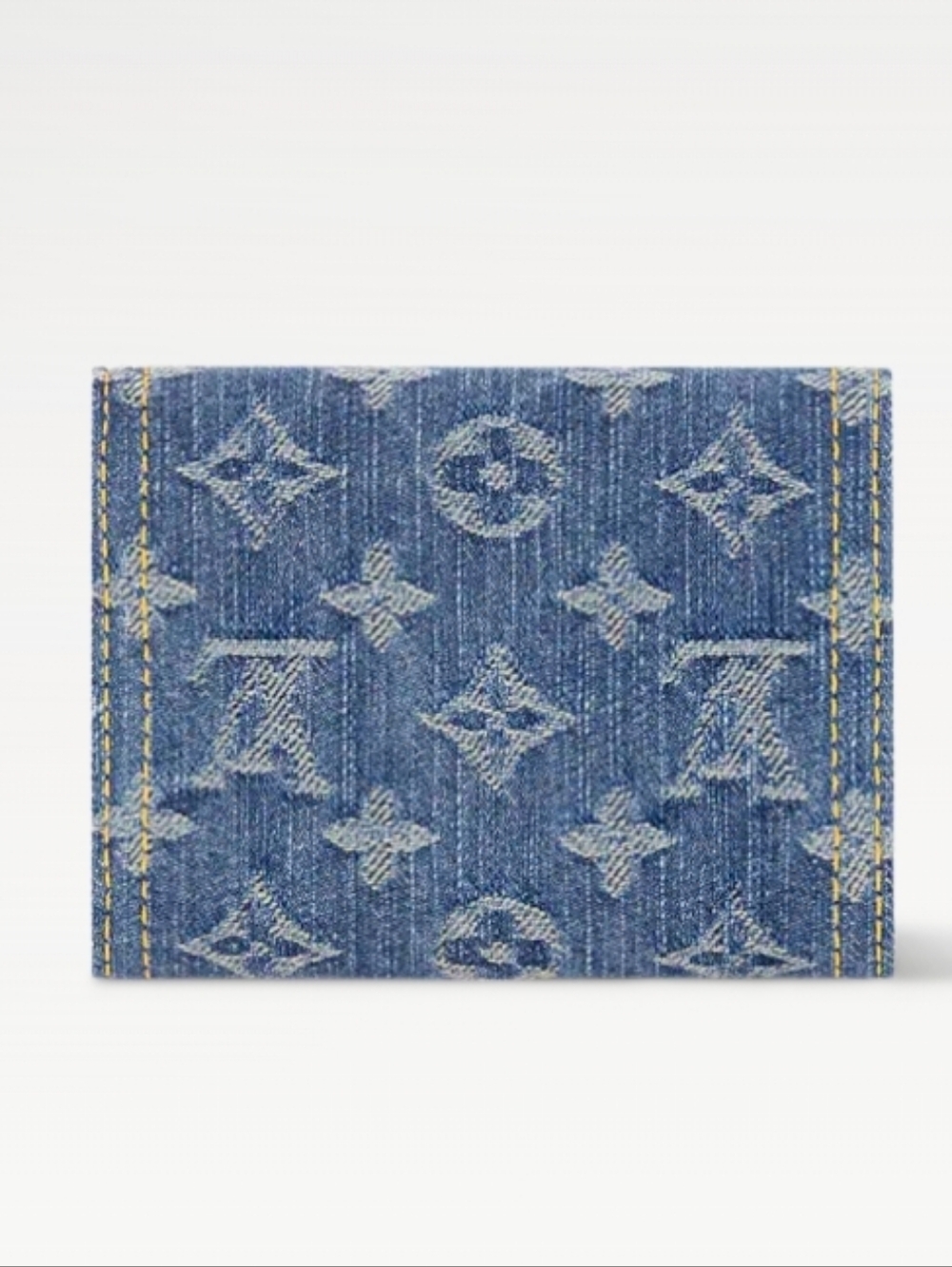 Cotton Jean Blue Denim Monogram Compact Wallet Remix Snappy - Picture 6 of 11